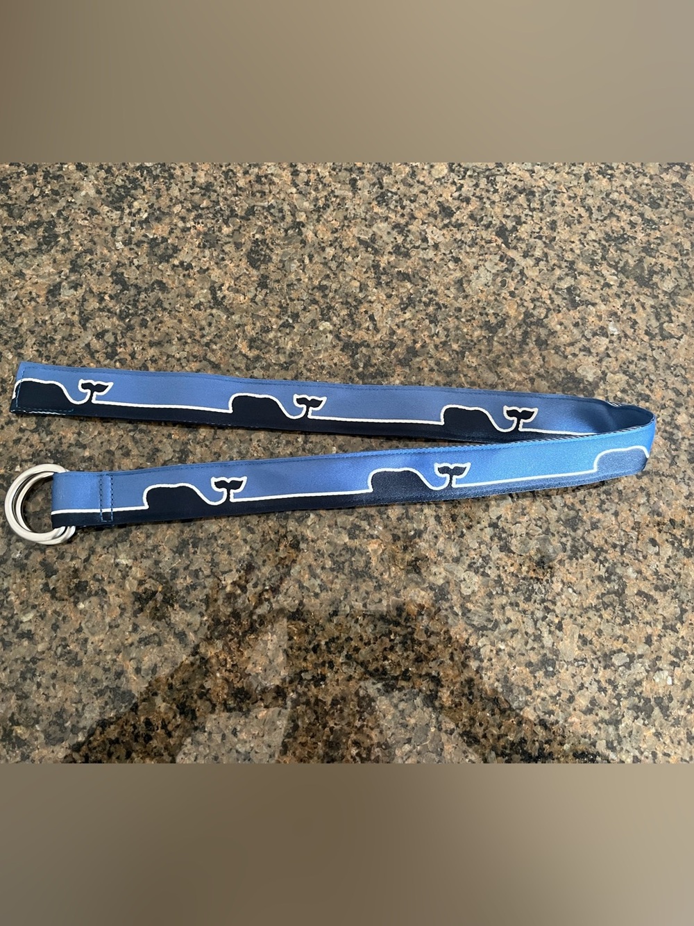 Vineyard Vines Blue Whale-Print Kids Belt